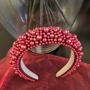 Hot Pink Beaded Headband